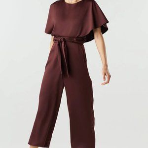 Vetta Capsule The Satin Cape Jumpsuit NWOT